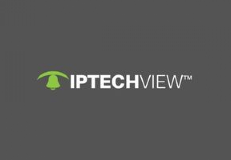 Iptechview logo over gray background 