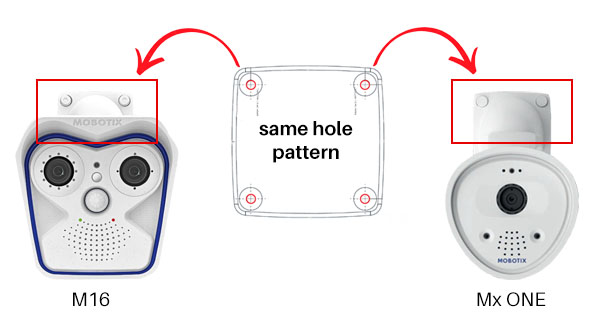 Camera hole pattern